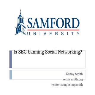 Is the SEC banning social networkin...