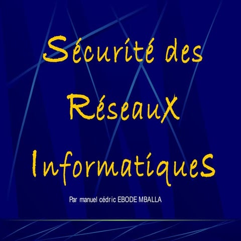 petit cours sur la sécurité des réseaux informatiques 