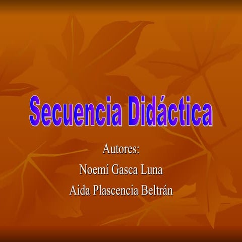 Secuencia DidáCtica
