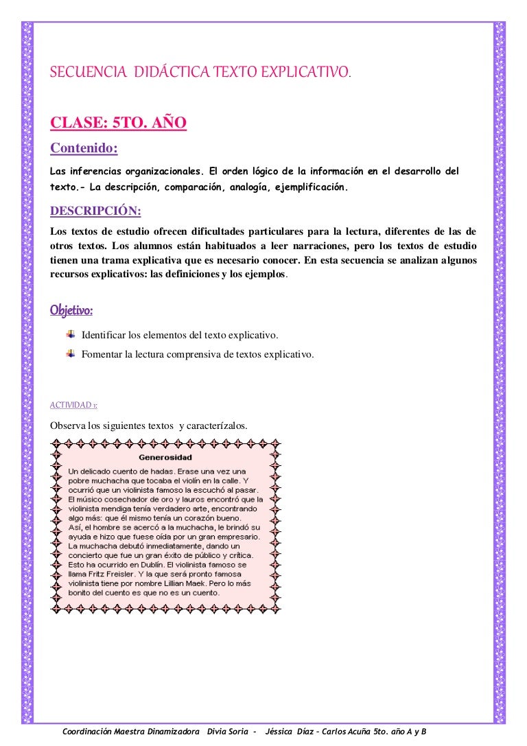 Texto Expositivo Ejemplos Para Niños De Quinto De Primaria