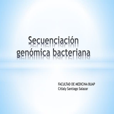 Secuenciación genómica bacteriana