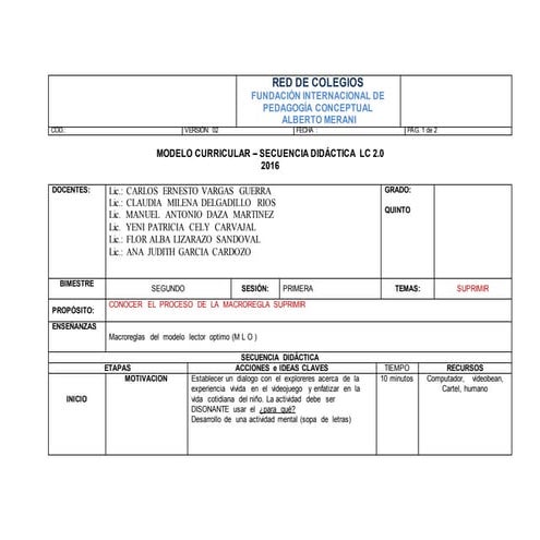 Secuencia   conceptual