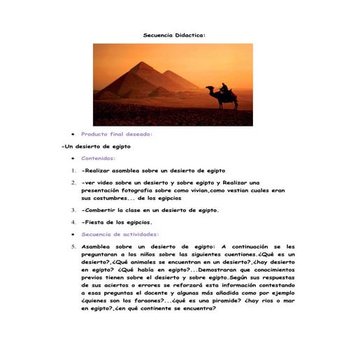 Secuencia desierto egipto.