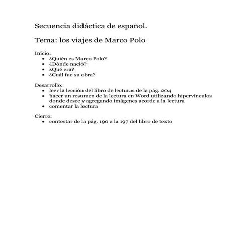 Secuencia didactica en word | DOCX