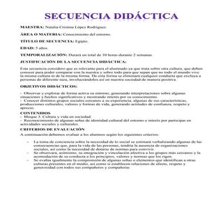 Secuencia didactica egipto