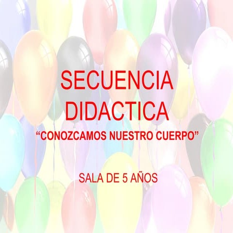 Secuencia didactica esquema corporal