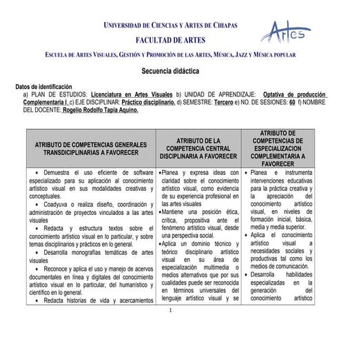 Secuencia didáctica 3to  optativa de produccionMultimedia I