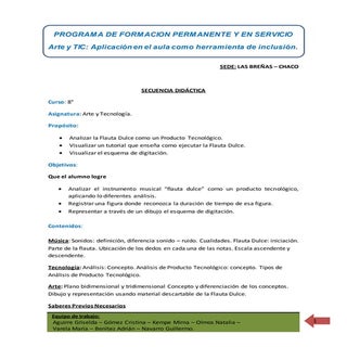 Secuencia didáctica arte/musica y t...