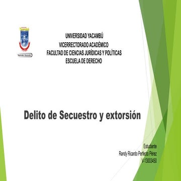 secuestro y extorsión | PPTX