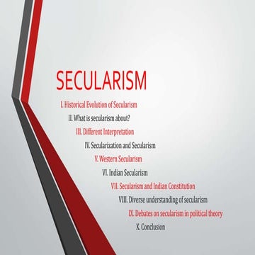 Secularism: "What does it really mean"?