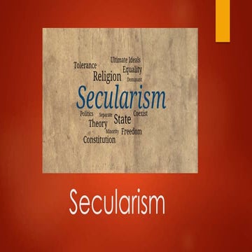 Secularism and hand and to remove tanning from