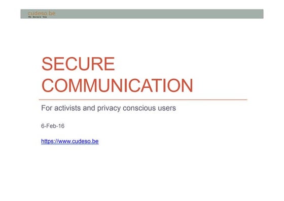 Secure Communication