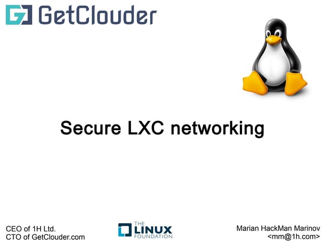Secure LXC Networking