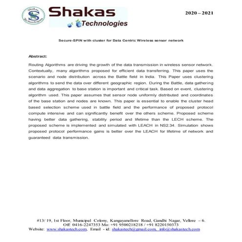 Secure spin with cluster for data centric wireless sensor network