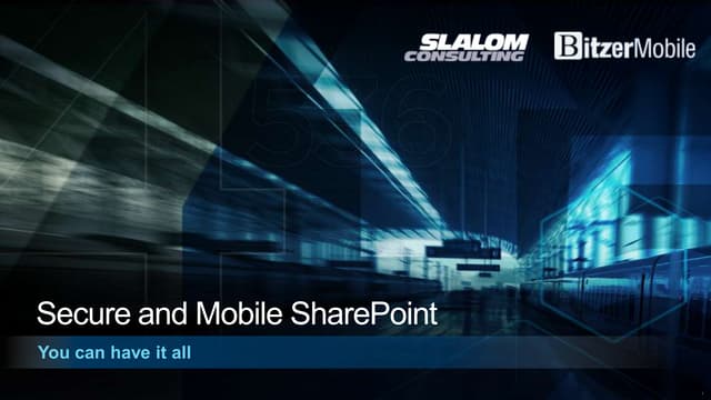 Secure and Mobile SharePoint