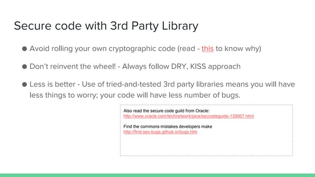 Secure code 3rd_party_libs