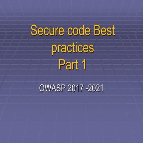 Secure code practices | PPT