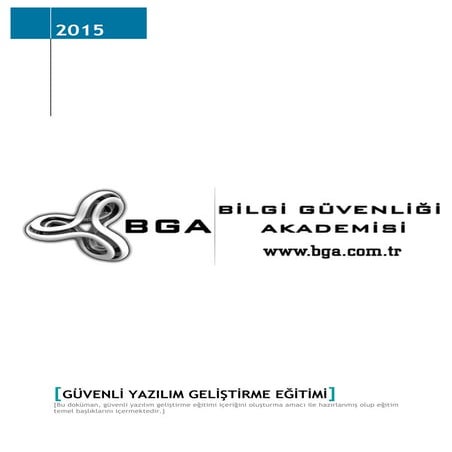 GÜVENLİ YAZILIM GELİŞTİRME EĞİTİMİ İÇERİĞİ