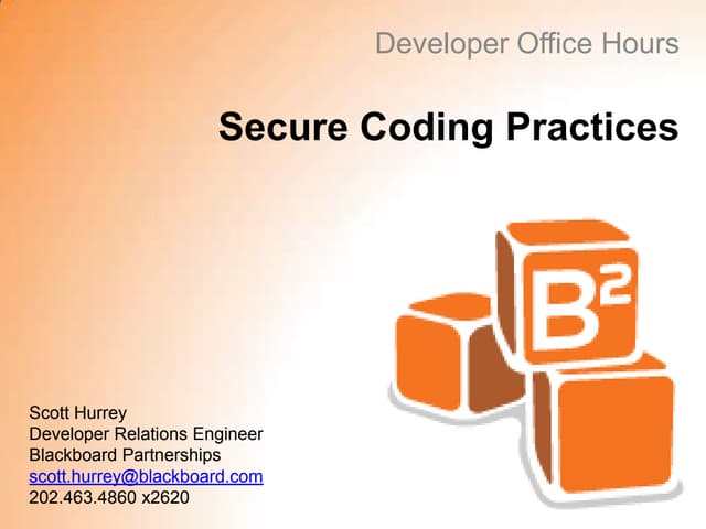 Secure coding practices