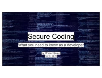 Secure coding presentation Oct 3 2020