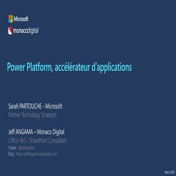 Secure it day - 2020 - PowerPlatform - Accélérateur d'applicationst