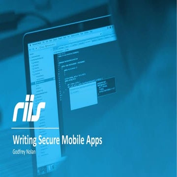 Writing Secure Mobile Apps for Drones