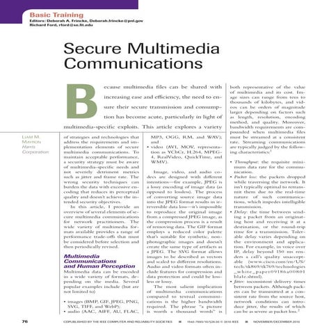 Secure multimedia