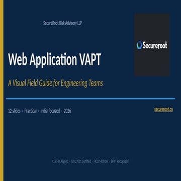 Web Application VAPT — A Visual Field Guide for Engineering Teams | PPTX