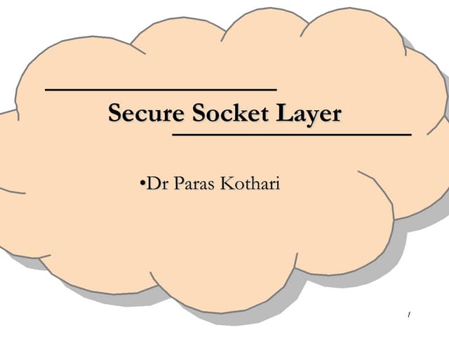 Secure socket layer