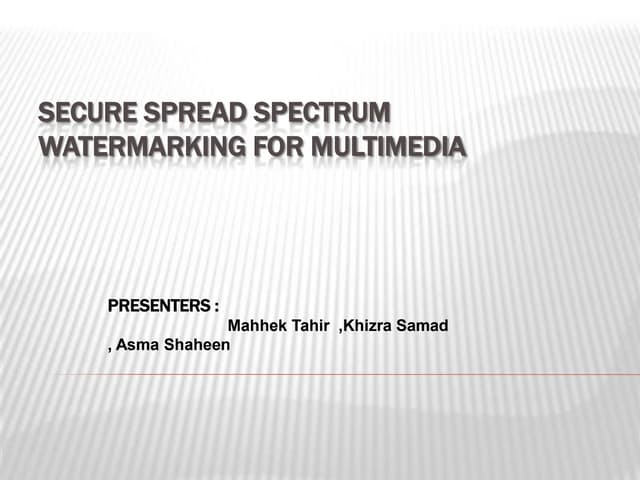 Secure Spread Spectrum