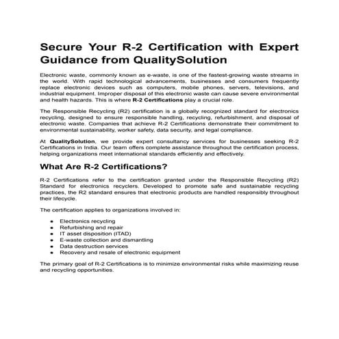 A Complete Guide to RoHS Certification_ Ensuring Compliance and ...