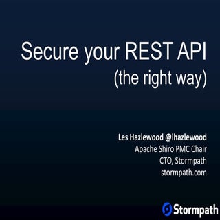 Secure Your REST API (The Right Way)
