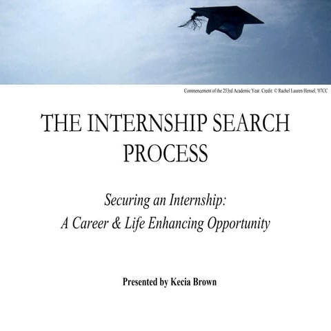 Securing An Internship 