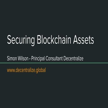 Securing blockchain assets