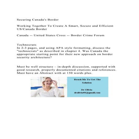 Securing Canadas BorderWorking Together To Create A Smart, Se.docx