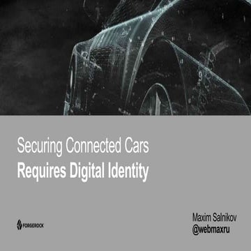 Securing Connected Cars Requires Digital Identity