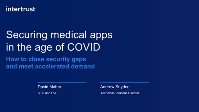 Securing medical apps in the age of covid final