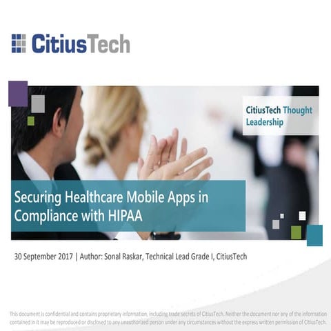 Securing Mobile Healthcare Application