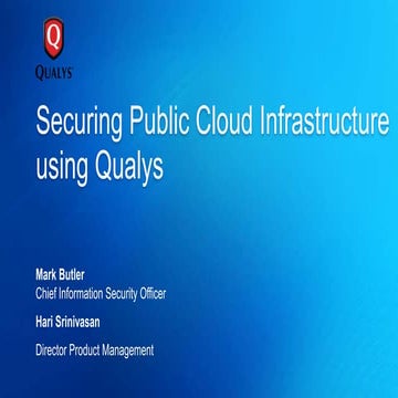 Securing Your Public Cloud Infrastructure