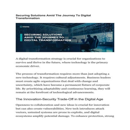Securing Solutions Amid The Journey To Digital Transformation.pdf