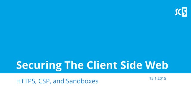 Securing the client side web