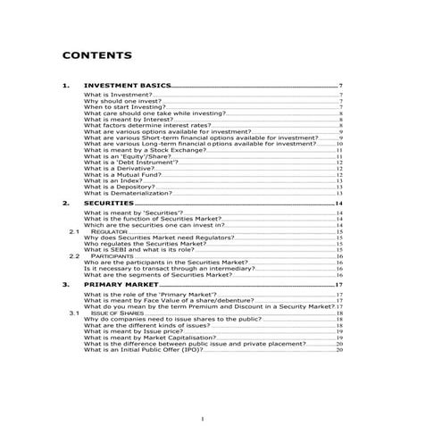 Securities and investments