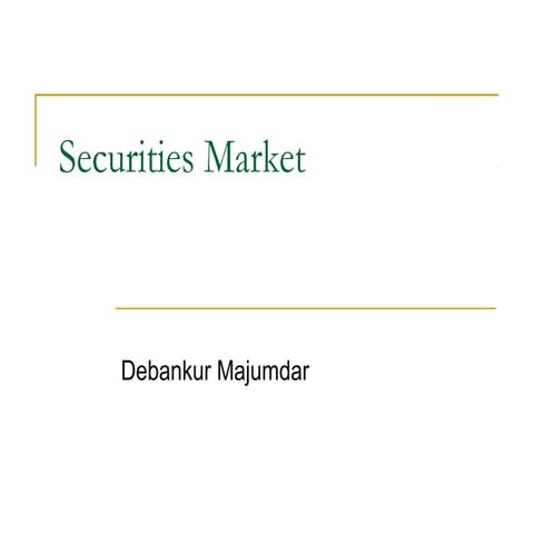 Securities market