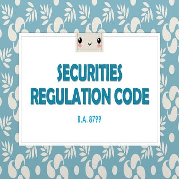 Securities Regulation Code of the Philippines