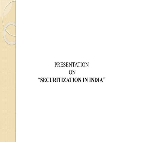 Securitization in india