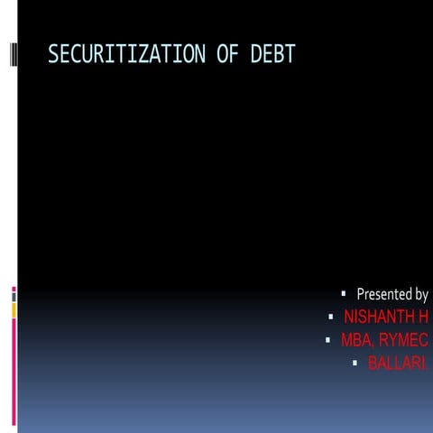 Securitization of debt