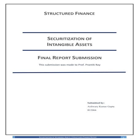 Securitization of Intangible Assets