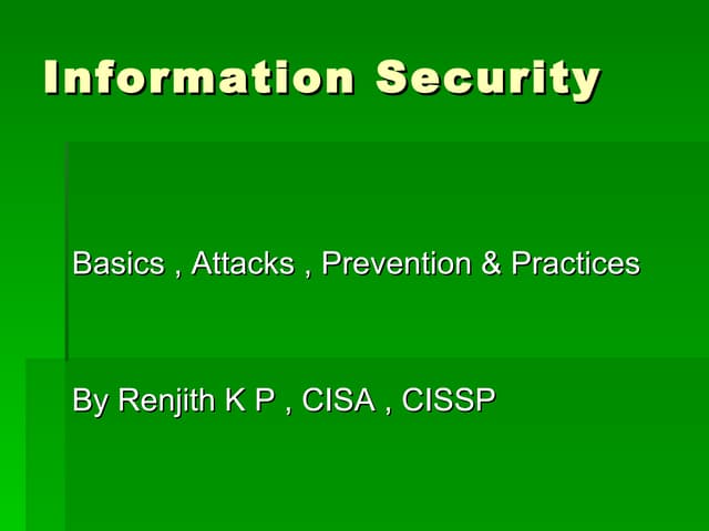 IS Security Presentation