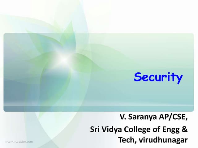 Security in Relational model