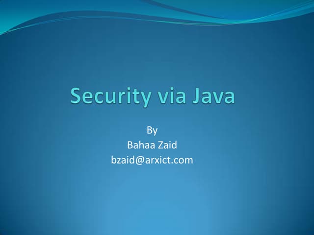 Security via Java